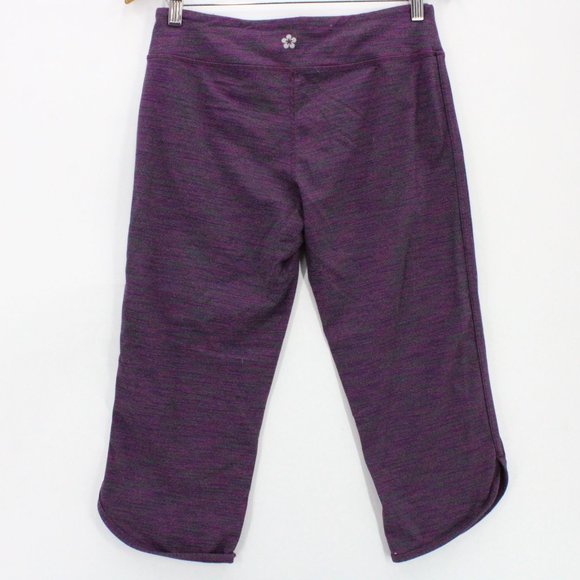 Tuff Athletics Cropped Legging Womens Purple Gym & Training Comfort Medium M - Picture 5 of 7